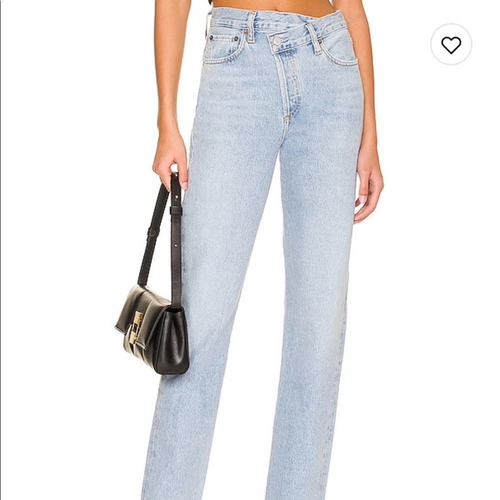 Agolde Criss Cross Straight Leg Denim